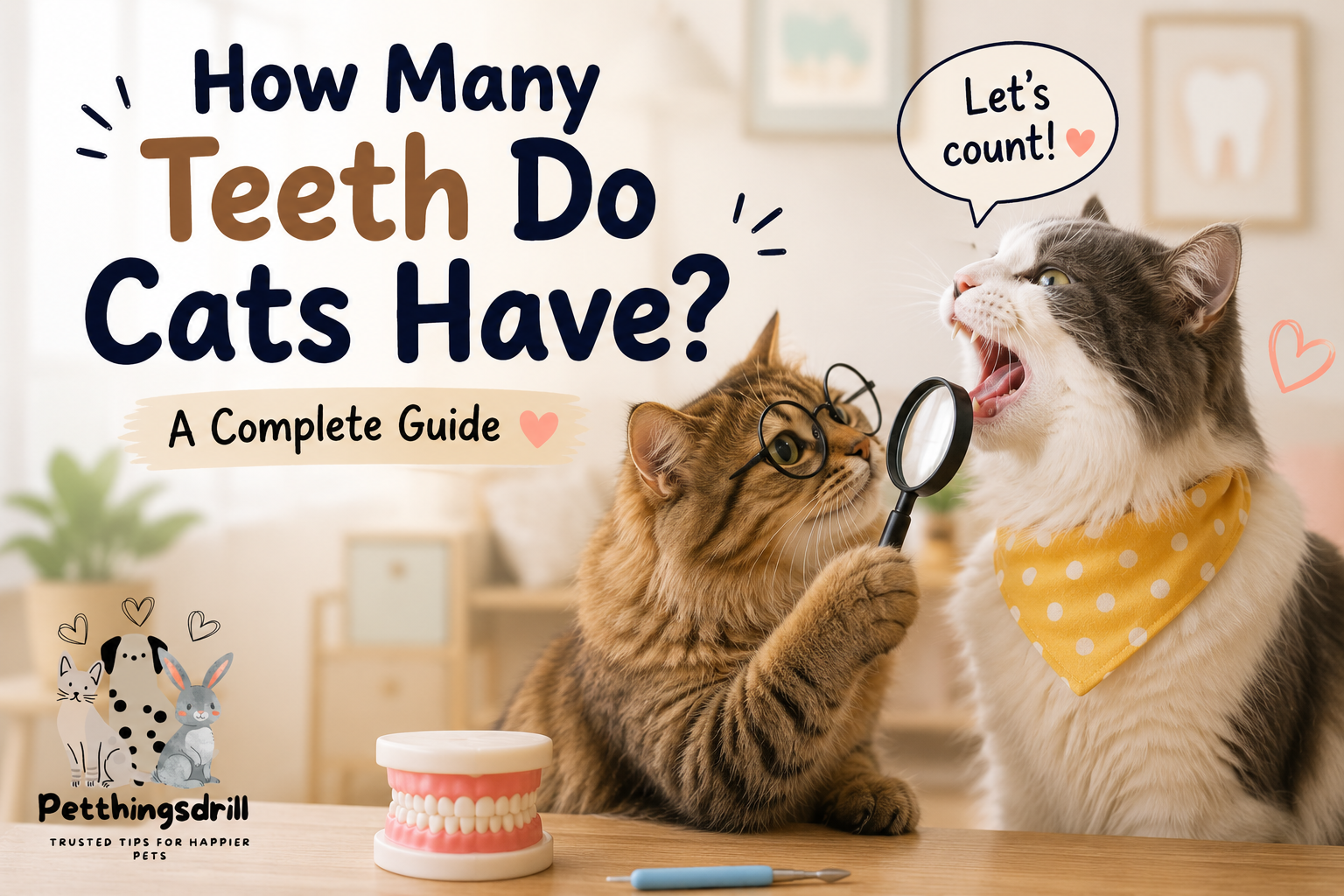 How many teeth do cats have?